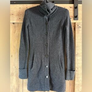 Patagonia Charcoal Wool Knit long cardigan